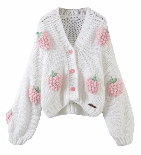 Handmade Embroidery Cardigan Women's Knitwear & Sweaters Unbranded