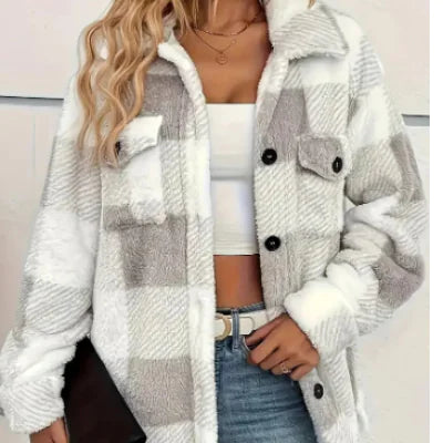 Colored Mosaic Rag Button Coat For Women Women's Coat Not Branded A4 XXL
