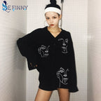 Women's Printed Long Sleeve Cotton Shirt