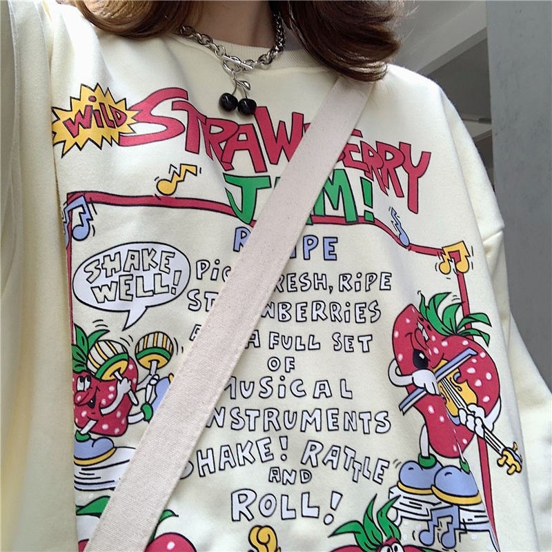 Women's Cute Retro Street Tops Women's Sweatshirt Unbranded
