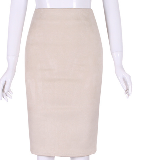 Women's Suede Midi Skirt