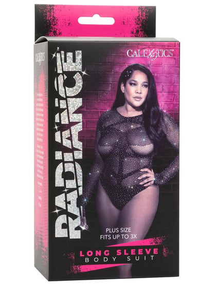 Radiance Plus Size Long Sleeve Body Suit CalExotics