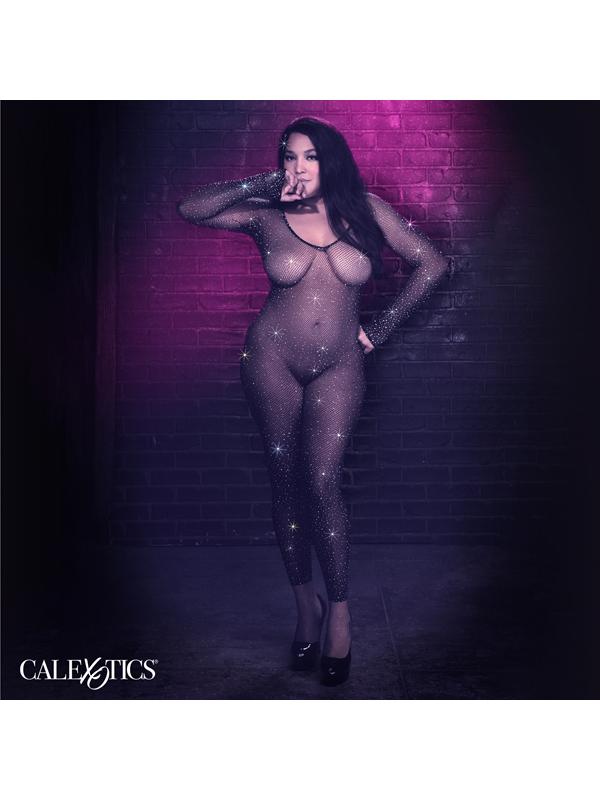 Radiance Plus Size Crotchless Full Body Suit CalExotics
