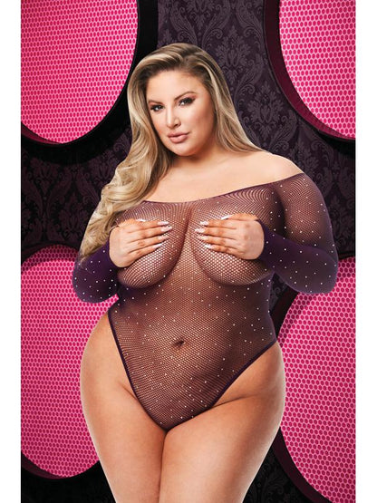 Lapdance Lingerie Off The Shoulder Sparkle Teddy Black Queen Lapdance Lingerie