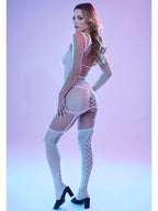 Lapdance Glow In The Dark Fishnet Keyhole Bodystocking Lapdance Lingerie