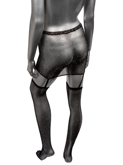 Radiance One Piece Plus Size Garter Skirt With Thigh Highs CalExotics