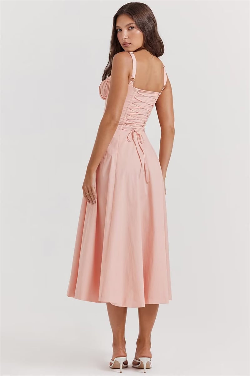 Women's Corset Lace Up Slim Fit Sling Dress Secondary image