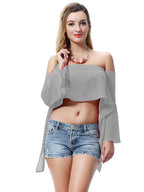 Women's Off Shoulder Summer Crop Top