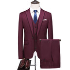 Men's Caramel Color Suit Set for Students and Weddings