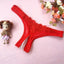 Women's Pearl Lingerie Open Crotch Erotic Underwear Women's Lingerie Unbranded Red One Size