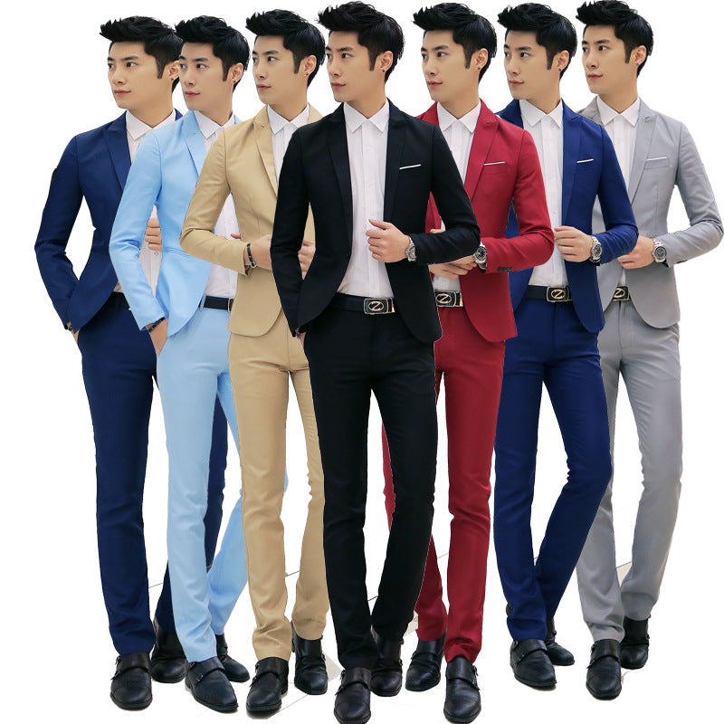 Men's Business Suit Set for Weddings and Formal Events
