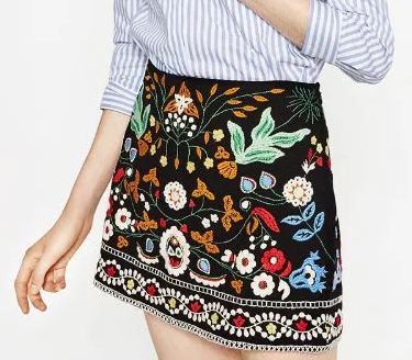 Women's Handmade Embroidered Mini Skirt Women's Skirt Unbranded