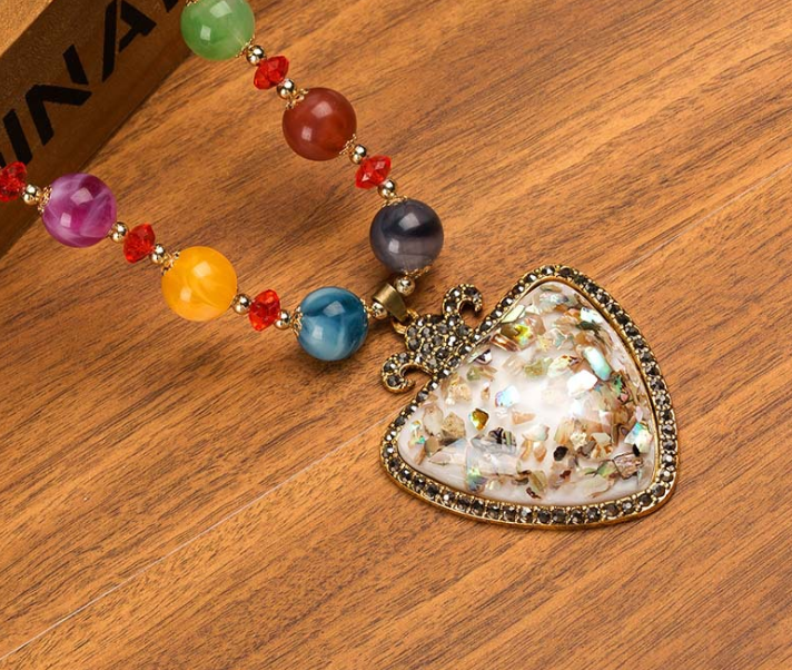 Long Sweater Necklace with Versatile Beads