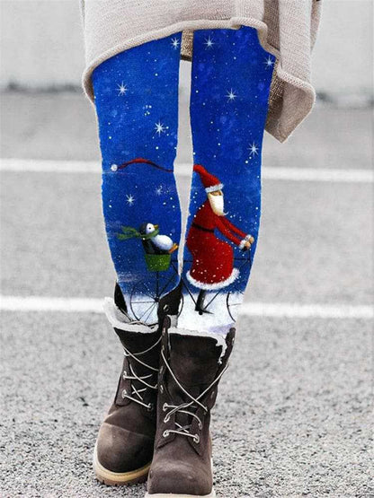 Christmas Leggings Elastic Women