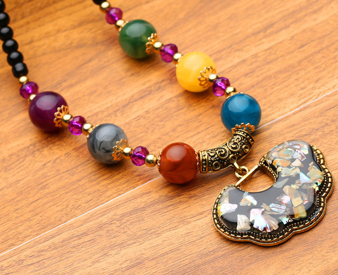 Long Sweater Necklace with Versatile Beads