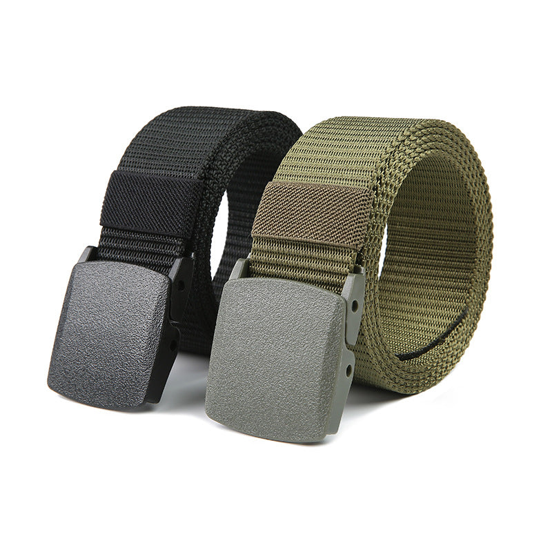 Men's Outdoor Canvas Belt with Automatic Buckle Men's Belt Unbranded Main image