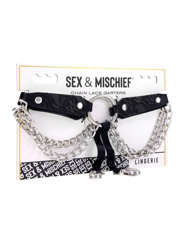 Sex and Mischief Chain Lace Garters Sex And Mischief
