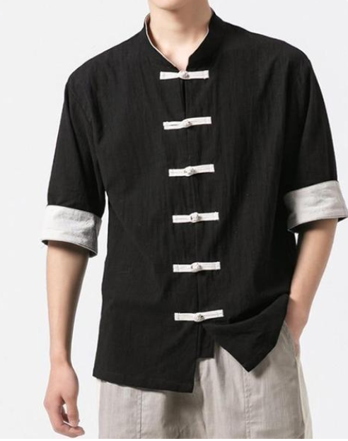 Chinese Style Linen Short Sleeve Shirt ILLUSION CO