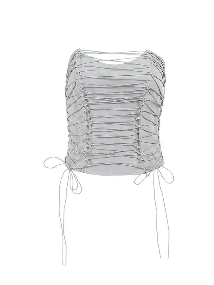 Women's Hollow Sexy Strapless Crop Top Women's Tops & T-shirt Unbranded