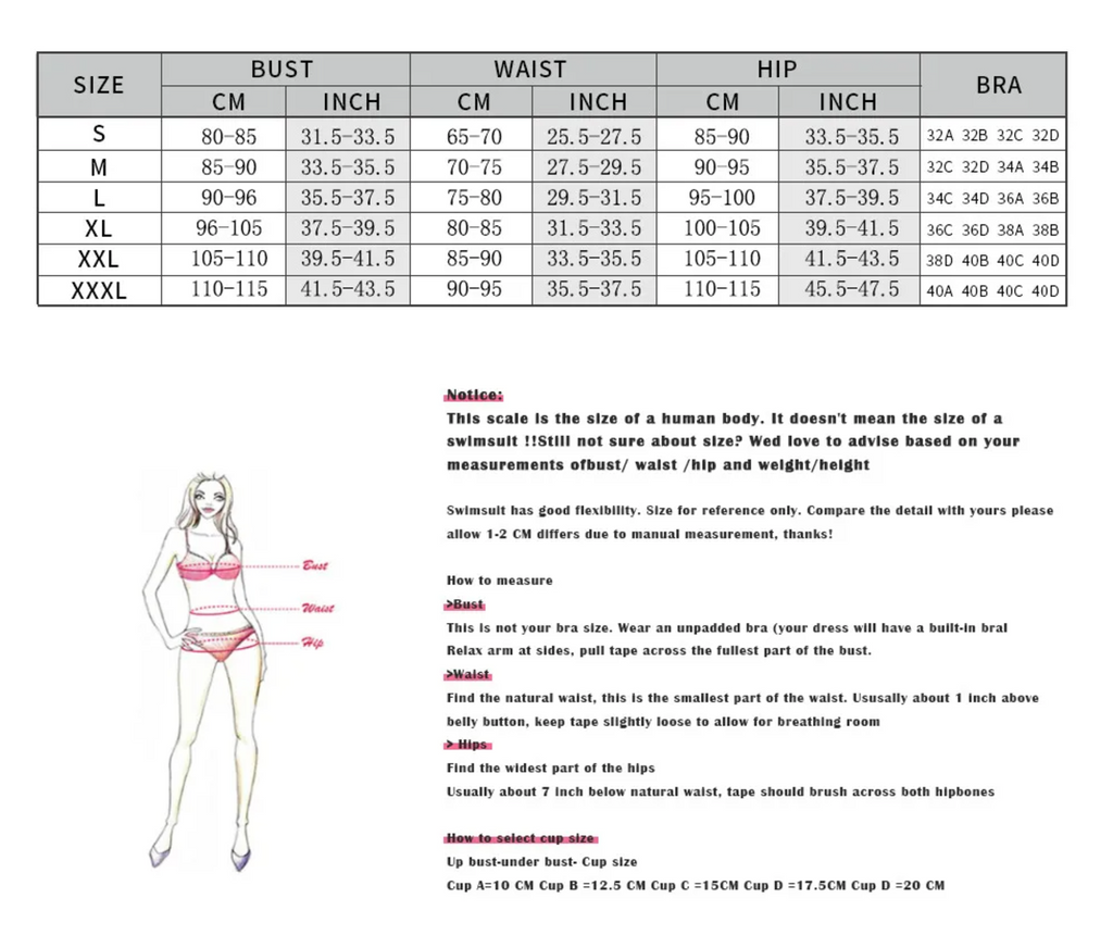 Women's Printed Pleated Bikini Women's Bikini Unbranded