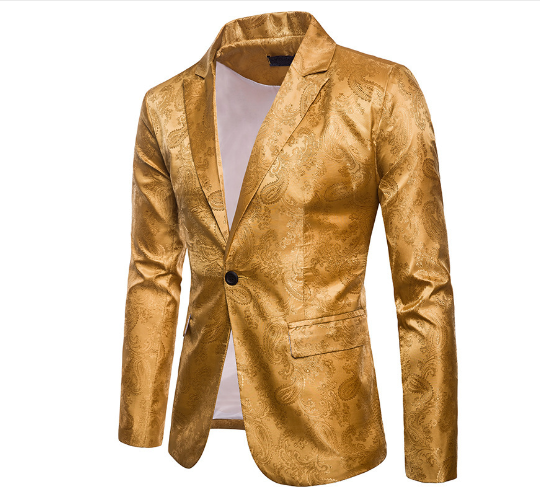 Men's Suit with Stylish One-Button Design and Fit ILLUSION CO