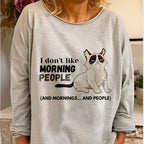 Women's Loose Dynamic Print T Shirt Sweater