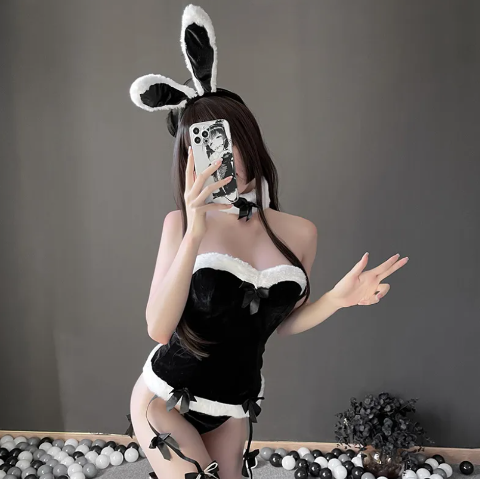Women's Bunny Lingerie Set Women's Lingerie Unbranded Black Free Size 80 To 120