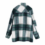 Women's Checkered Shirt & Blended Coat
