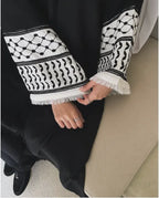 Embroidered Tassel Cardigan Robe