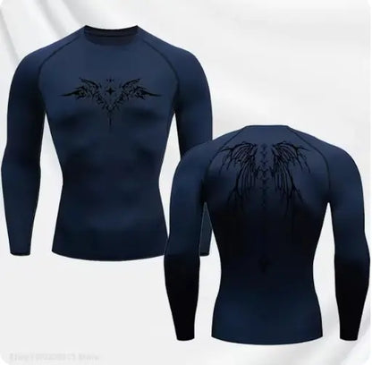 Anime Print Gym Running Compression Quick Dry Tshirt