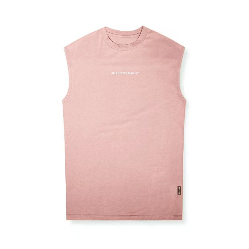Men's Summer Sleeveless Sports Basketball Training Tank Top Men's Activewear Tops Unbranded Pink XL