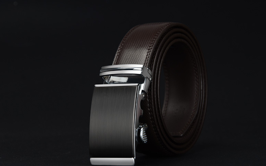Men's Genuine Leather Automatic Buckle Belt