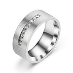 Men's Matte Carved Diamond Ring