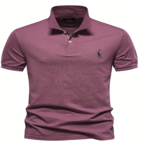 Men's Casual Fashion Polo Shirt with Deer Embroider Main image
