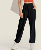 Women's Loose Fit Harem Pants with Pockets for Yoga Women's Bottoms / Pants Unbranded New Black XL