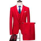 Men's Caramel Color Suit Set for Students and Weddings