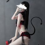 Women's Lingerie Set With Embroidered Cheongsam & Tassels Women's Lingerie Unbranded