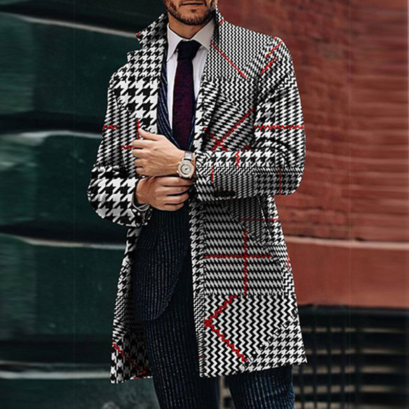 Men's Large Suit Collar Pocket Coat Men's Coats Unbranded Main image