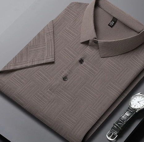 Men's Textured Polo Shirt