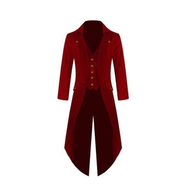 Men's Long-sleeved Irregular Solid Color Tuxedo