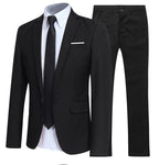 Men's Slim Fit Formal Suit for Weddings and Business