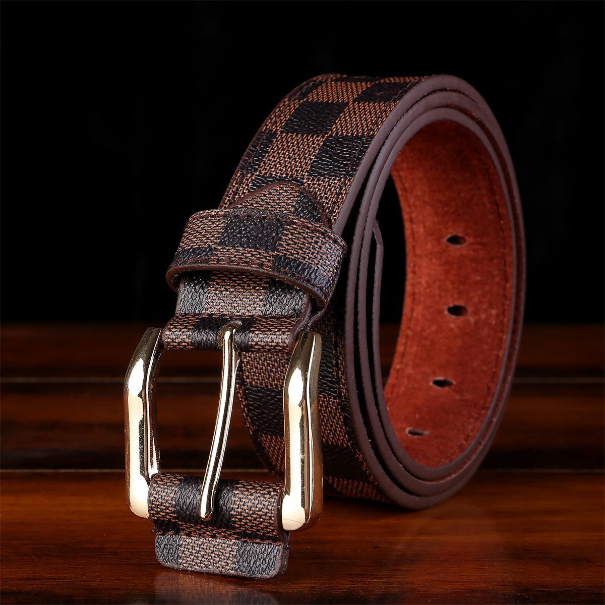Men's Plaid Buckle Belt - Trendy Casual Design
