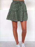 Women's Floral A line Beach Printed Mini Skirt