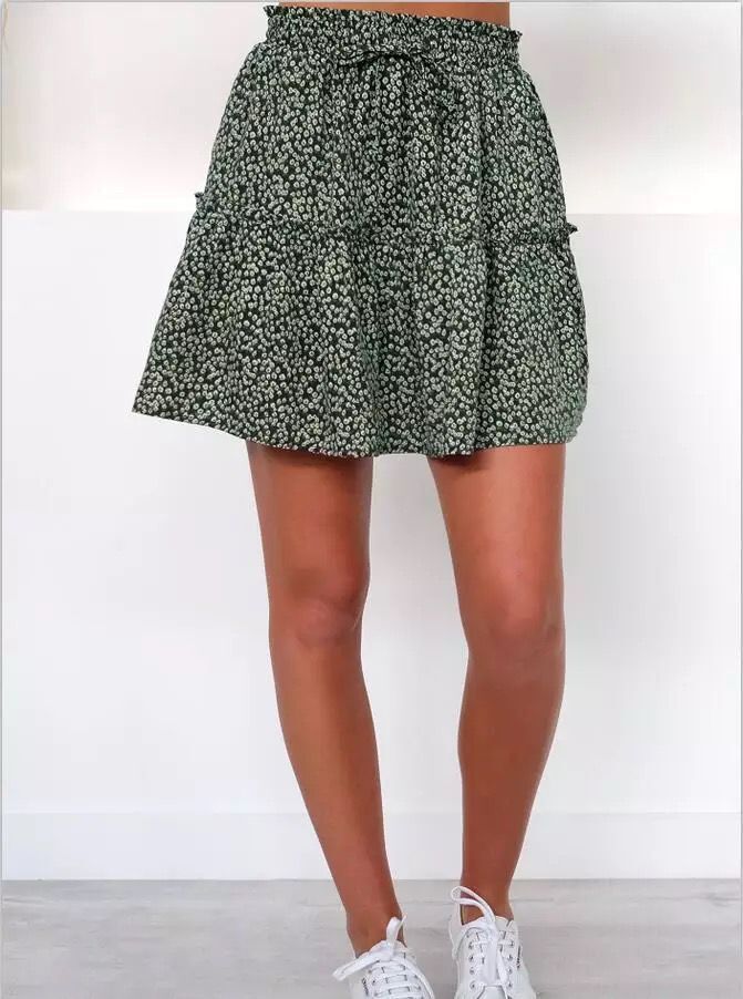 Women's Floral A line Beach Printed Mini Skirt