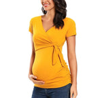 Women's Long Sleeve V Neck Maternity Blouse