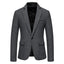 Men's Thickened Casual Suit for Business and Office Wear ILLUSION CO Black 2XL