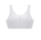 Large Size Light Version Vest Bra Solid Color Base Polyester Women's Bras Not Branded White 4XL