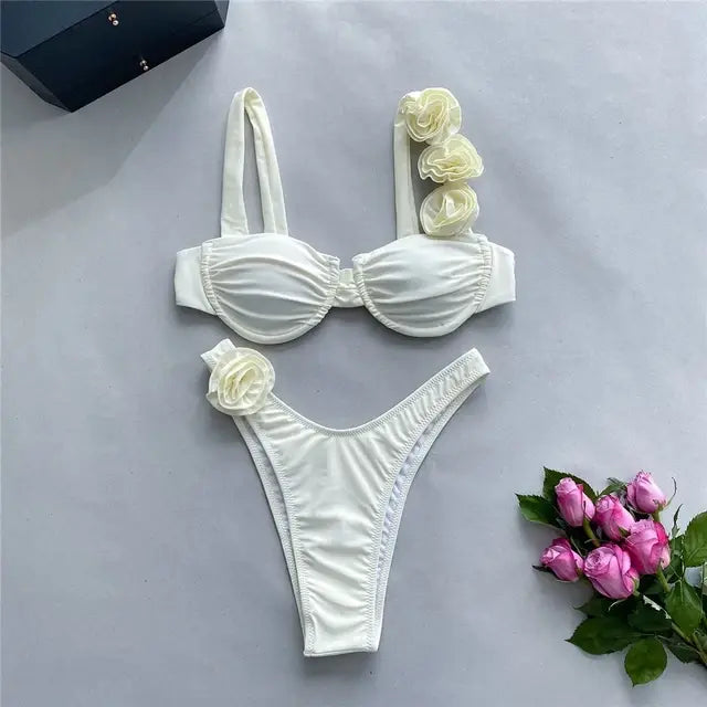 Women's Shiny Push Up Bikini Set