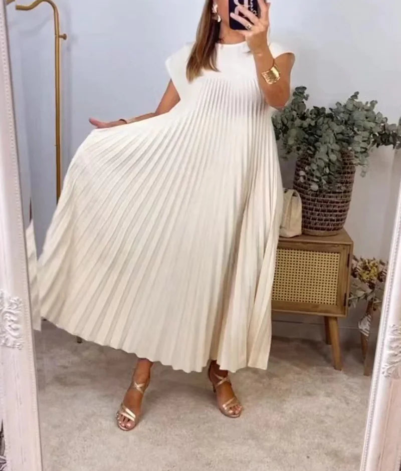 Women's Pleated Maxi Dress