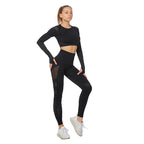 Women's Long Sleeve Yoga Set Plus Size Activewear